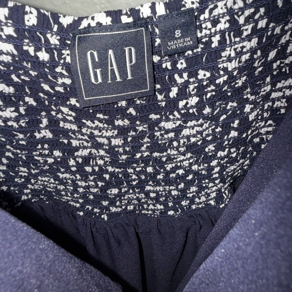 GAP Blue and White spaghetti strap Sundress Midi - Picture 2 of 5